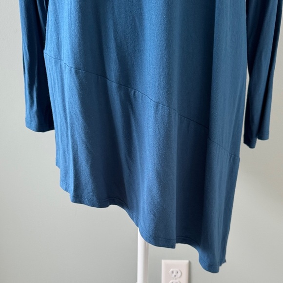 Eileen Fisher Blue Asymmetrical Long Sleeve Tunic XL - Picture 3 of 7